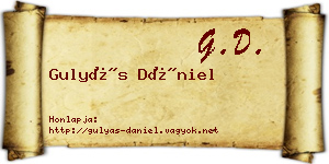 Gulyás Dániel névjegykártya